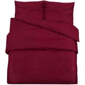 vidaXL Burgundy Red Microfiber Bedding Set - 140x200 cm + 50x75 cm vidaXL Burgundy Red Microfiber Bedding Set - 140x200 cm + 50x75 cm