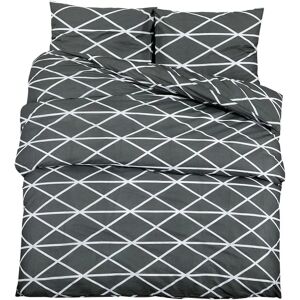 vidaXL Beddengoedset Grijs Katoen - Bedding Set vidaXL Beddengoedset Grijs Katoen - Bedding Set