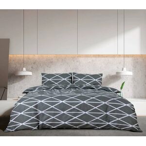 vidaXL Duvet Cover Set Grey Cotton - Bedding Set vidaXL Duvet Cover Set Grey Cotton - Bedding Set