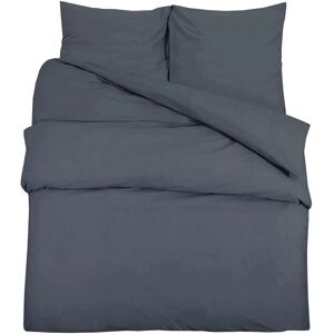 vidaXL Bedding Set Anthracite - Cotton, 140x200 cm + 50x75 cm vidaXL Bedding Set Anthracite - Cotton, 140x200 cm + 50x75 cm
