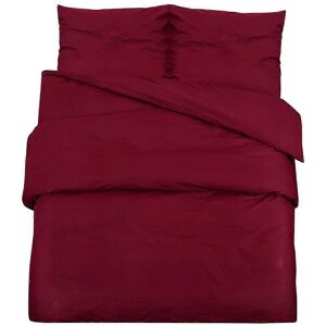 vidaXL Burgundy Red 135x200cm Cotton Duvet Cover Set - Bedding Set vidaXL Burgundy Red 135x200cm Cotton Duvet Cover Set - Bedding Set