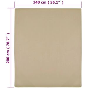 vidaXL 140x200 cm Jersey Fitted Sheet - Bed Linen vidaXL 140x200 cm Jersey Fitted Sheet - Bed Linen