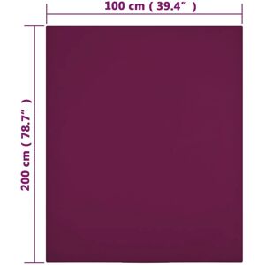 vidaXL Jersey Fitted Sheet Bordeaux - Bedding Sheet vidaXL Jersey Fitted Sheet Bordeaux - Bedding Sheet