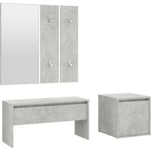 vidaXL Flur Möbelset Beton Grau - Flurbank Rack Mehrfarbig vidaXL Flur Möbelset Beton Grau - Flurbank Rack Mehrfarbig