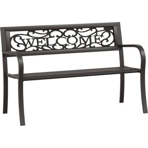 vidaXL Twin Garden Bench Steel - Garden Bench vidaXL Twin Garden Bench Steel - Garden Bench