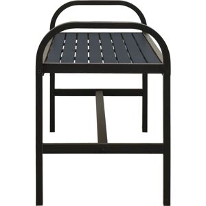 Maisonchic - Garden Bench 124.5cm Black Steel & WPC - Garden Furniture Maisonchic - Garden Bench 124.5cm Black Steel & WPC - Garden Furniture