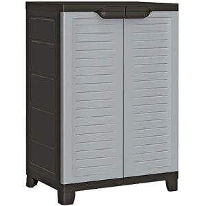 vidaXL Kunststoffschrank - 65x45x97 cm - Grau vidaXL Kunststoffschrank - 65x45x97 cm - Grau