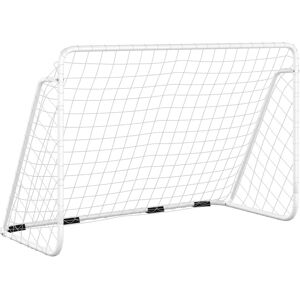 vidaXL Football Goal with Net White Steel Outdoor - Soccer Training Equipment vidaXL Football Goal with Net White Steel Outdoor - Soccer Training Equipment