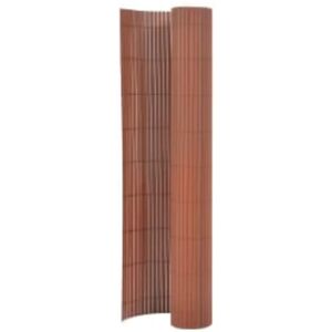 VIDAXL Double-Sided Garden Fence Brown - Garden Fence VIDAXL Double-Sided Garden Fence Brown - Garden Fence