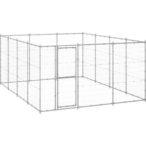 vidaXL Outdoor Dog Kennel Galvanised Steel 14.52 m² - Dog Kennel vidaXL Outdoor Dog Kennel Galvanised Steel 14.52 m² - Dog Kennel