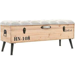 vidaXL Massiv fyrretræs opbevaringsbænk 110cm - Opbevaringsbænk vidaXL Massiv fyrretræs opbevaringsbænk 110cm - Opbevaringsbænk