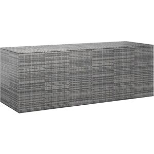 vidaXL PE rattan garden container 291x100.5x104cm - grey vidaXL PE rattan garden container 291x100.5x104cm - grey