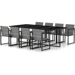 vidaXL Garten Ess-Set - 5/7/9 Stück, Kissen, Grau vidaXL Garten Ess-Set - 5/7/9 Stück, Kissen, Grau
