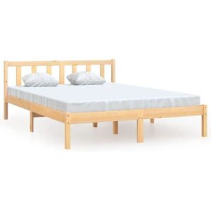 vidaXL Massief dennenhouten bedframe - Dubbel vidaXL Massief dennenhouten bedframe - Dubbel