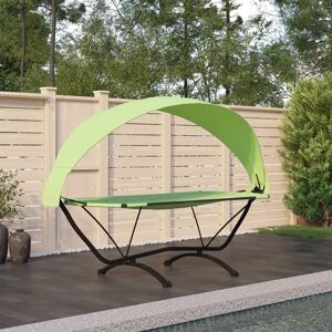vidaXL Outdoor Bed - Green - Sturdy Steel Frame - Removable Canopy - Outdoor Furniture vidaXL Outdoor Bed - Green - Sturdy Steel Frame - Removable Canopy - Outdoor Furniture