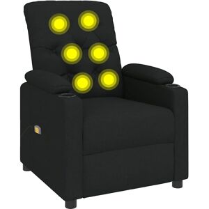 vidaXL Zwart stoffen massage stoel - Stabiel en comfortabel vidaXL Zwart stoffen massage stoel - Stabiel en comfortabel