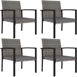 vidaXL Gartentisch- und Stuhlsatz - Grau - Gartenmöbel vidaXL Gartentisch- und Stuhlsatz - Grau - Gartenmöbel