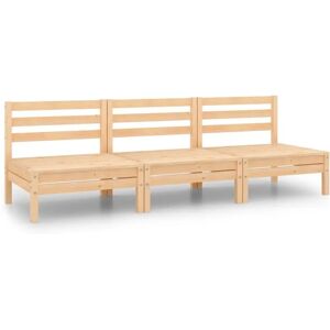 vidaXL Solid Pinewood Garden Lounge Set 3 Piece - Garden Lounge Set vidaXL Solid Pinewood Garden Lounge Set 3 Piece - Garden Lounge Set