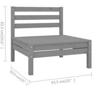 vidaXL 3082694 outdoor furniture set - Garden Lounge Set Wooden Grey vidaXL 3082694 outdoor furniture set - Garden Lounge Set Wooden Grey