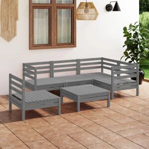 vidaXL outdoor furniture set - garden lounge set 6-piece grey vidaXL outdoor furniture set - garden lounge set 6-piece grey