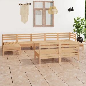 vidaXL Garden Furniture Set - Durable Pine Wood, Modular, Brown vidaXL Garden Furniture Set - Durable Pine Wood, Modular, Brown