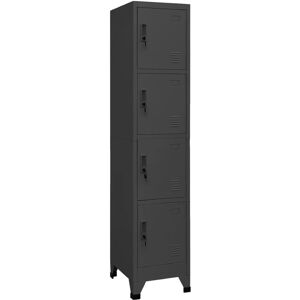 vidaXL Locker Cabinet Anthracite - Steel Storage - Office Furniture vidaXL Locker Cabinet Anthracite - Steel Storage - Office Furniture