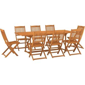 Set da Pranzo da Giardino MAISONCHIC 9 Pezzi - Tavolo e Sedie in Legno Set da Pranzo da Giardino MAISONCHIC 9 Pezzi - Tavolo e Sedie in Legno
