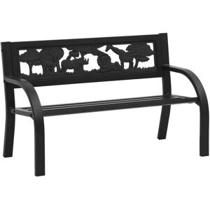 vidaXL Børne bænk i stål 86cm - Have siddeplads vidaXL Børne bænk i stål 86cm - Have siddeplads