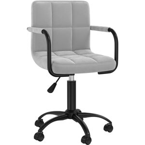 Chaise de salle à manger VidaXL - Velours gris clair - Pivotante, Réglable en hauteur, Stable - Publicité Chaise de salle à manger VidaXL - Velours gris clair - Pivotante, Réglable en hauteur, Stable - Publicité