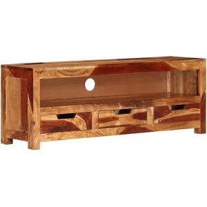 vidaXL Solid Wood Acacia TV Cabinet - 110x30x40 cm - Stylish Wooden TV Stand vidaXL Solid Wood Acacia TV Cabinet - 110x30x40 cm - Stylish Wooden TV Stand