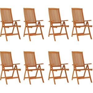 vidaXL Eucalyptus Garden Chairs Foldable 8 pcs - Garden Chairs vidaXL Eucalyptus Garden Chairs Foldable 8 pcs - Garden Chairs