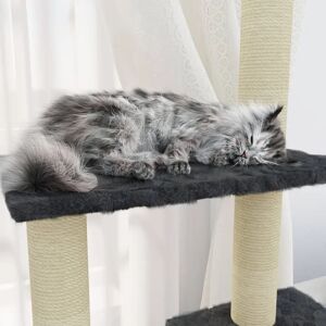 vidaXL Cat Tree with Sisal Scratching Posts - Cat Tree vidaXL Cat Tree with Sisal Scratching Posts - Cat Tree