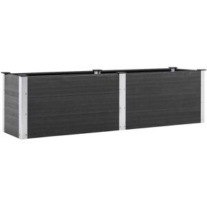 vidaXL Garden Raised Bed 200x50x54 cm WPC Grey - Garden Raised Bed vidaXL Garden Raised Bed 200x50x54 cm WPC Grey - Garden Raised Bed