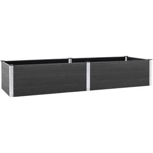 vidaXL Garden Raised Bed 200x100x54 cm WPC Grey - Garden Raised Bed vidaXL Garden Raised Bed 200x100x54 cm WPC Grey - Garden Raised Bed