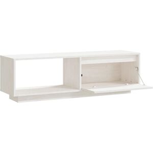 vidaXL TV cabinet - Solid Pinewood - White - 110x30x33.5 cm - TV cabinet vidaXL TV cabinet - Solid Pinewood - White - 110x30x33.5 cm - TV cabinet