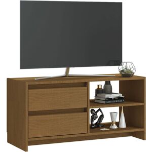 vidaXL 809897 Honey Brown Solid Pine TV Cabinet - TV Cabinet vidaXL 809897 Honey Brown Solid Pine TV Cabinet - TV Cabinet