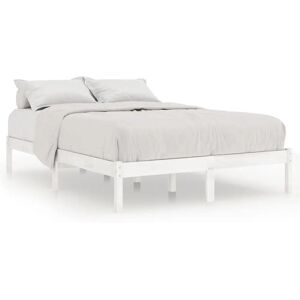 vidaXL 810028 Wit dennenhouten bedframe - Modern slaapkamermeubels vidaXL 810028 Wit dennenhouten bedframe - Modern slaapkamermeubels