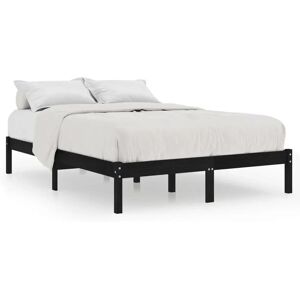 vidaXL Zwart dennenhouten Bedframe - 205.5x205.5cm vidaXL Zwart dennenhouten Bedframe - 205.5x205.5cm