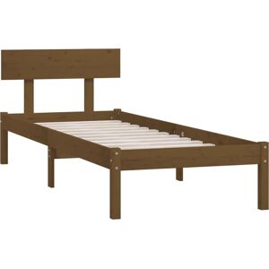 vidaXL Solid Wood Pine Bed Frame - Modern 90x190cm - Bed Frame vidaXL Solid Wood Pine Bed Frame - Modern 90x190cm - Bed Frame