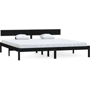 vidaXL 810166 Marco de cama de madera negro - Marco de cama vidaXL 810166 Marco de cama de madera negro - Marco de cama