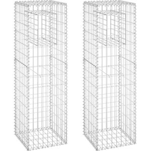 vidaXL 40 x 40 x 140 cm Gabion Basket Posts - Gabion Basket Posts vidaXL 40 x 40 x 140 cm Gabion Basket Posts - Gabion Basket Posts