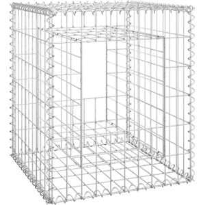 vidaXL 2x Gabion Basket Posts Iron Garden Decor 50x50x60cm vidaXL 2x Gabion Basket Posts Iron Garden Decor 50x50x60cm