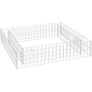 vidaXL Galvanized Steel Raised Bed 100x100x20 cm - Garden Structure vidaXL Galvanized Steel Raised Bed 100x100x20 cm - Garden Structure