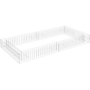 vidaXL Galvanized Steel Gabion Raised Bed 200x100x20 cm vidaXL Galvanized Steel Gabion Raised Bed 200x100x20 cm