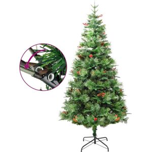 vidaXL 195cm Pre-lit Christmas Tree with Pine Cones - Christmas Tree vidaXL 195cm Pre-lit Christmas Tree with Pine Cones - Christmas Tree