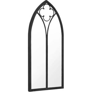 vidaXL Garden Mirror Black 100x45 cm Iron for Outdoor Use - Garden Mirror vidaXL Garden Mirror Black 100x45 cm Iron for Outdoor Use - Garden Mirror
