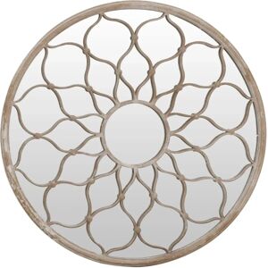vidaXL Sand 40x3 cm Garden Mirror Iron Round - Outdoor vidaXL Sand 40x3 cm Garden Mirror Iron Round - Outdoor