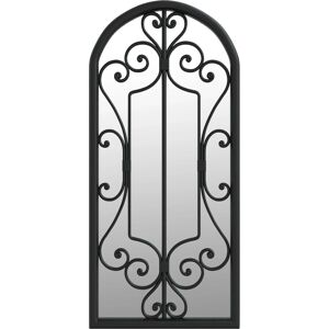 vidaXL Garden Mirror Iron 100x45 cm - Outdoor Decor vidaXL Garden Mirror Iron 100x45 cm - Outdoor Decor