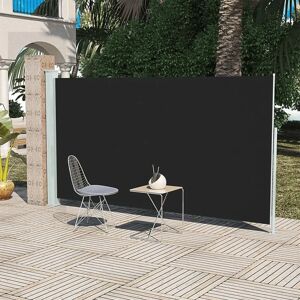 vidaXL Black 160x300cm Retractable Side Awning - Side Awning vidaXL Black 160x300cm Retractable Side Awning - Side Awning