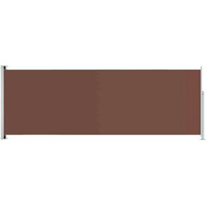 vidaXL Brown 220x600 cm Retractable Side Awning - Side Awning vidaXL Brown 220x600 cm Retractable Side Awning - Side Awning